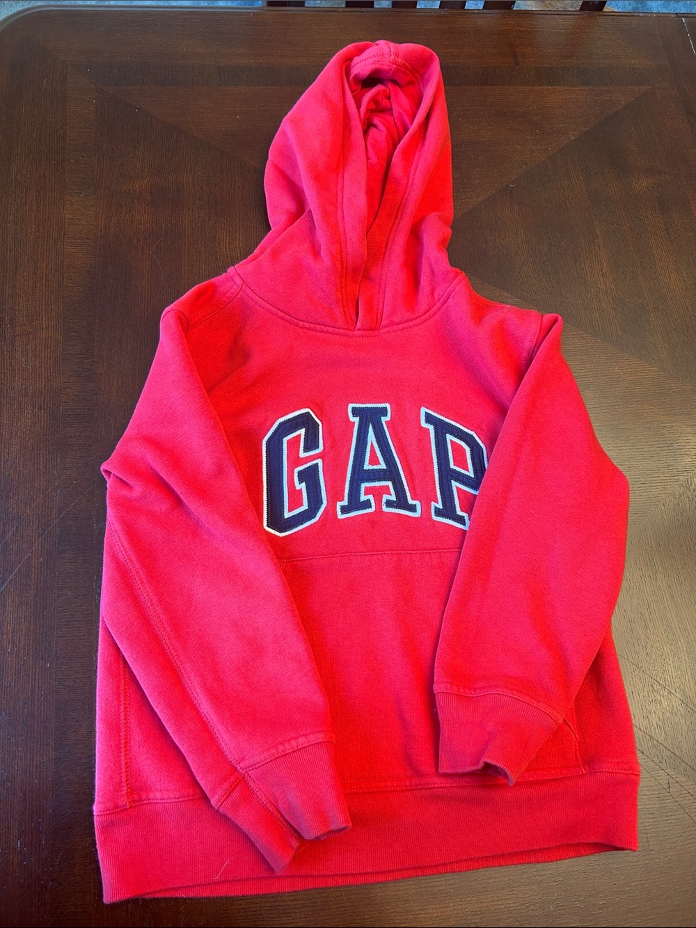 GAP Kids Bright Red Hooded Sweatshirt with Logo